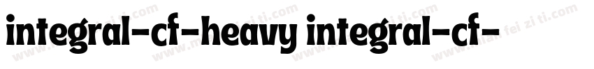integral-cf-heavy integral-cf-heavy字体转换